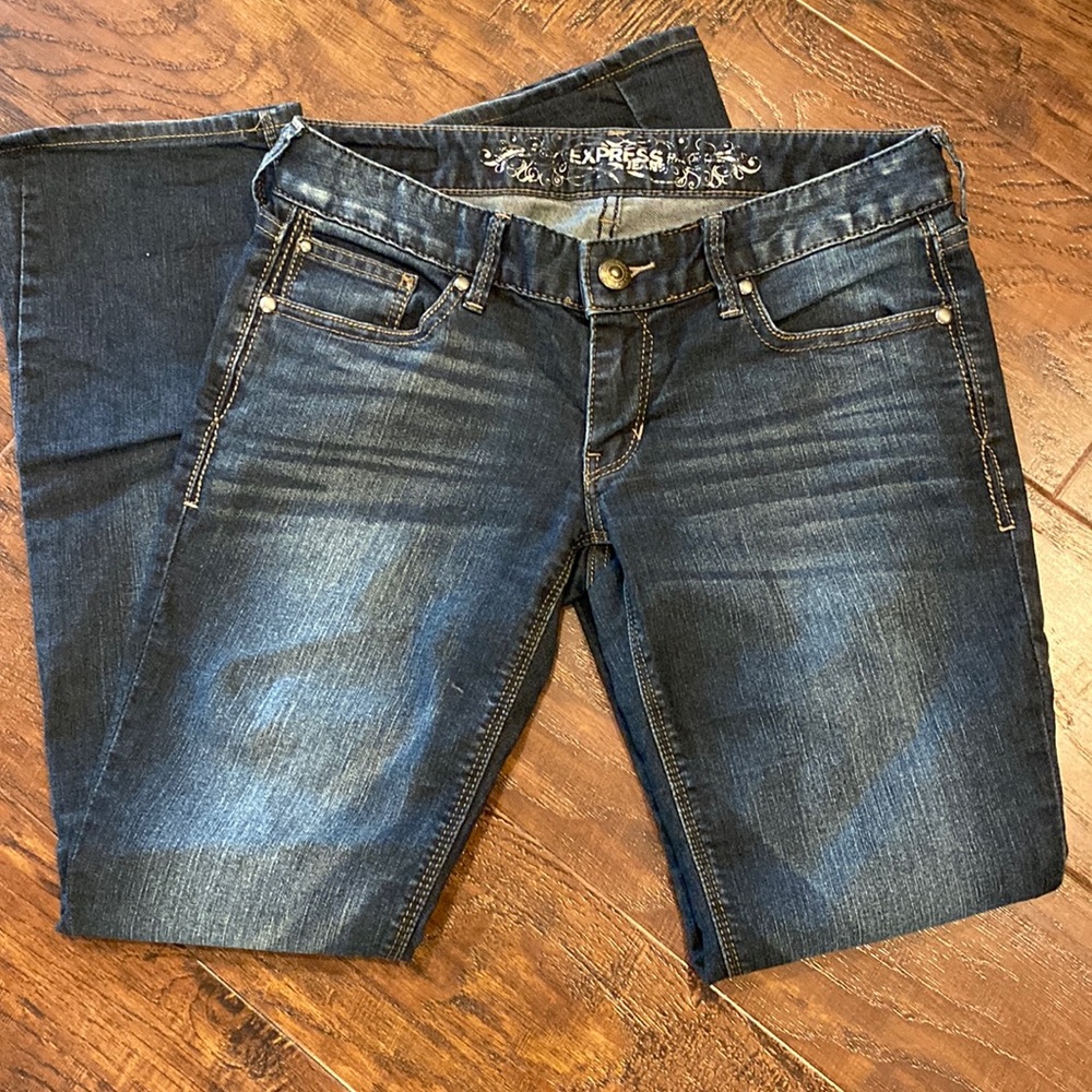 Express Barely Boot Zelda Jeans Size 0 Short - image 1